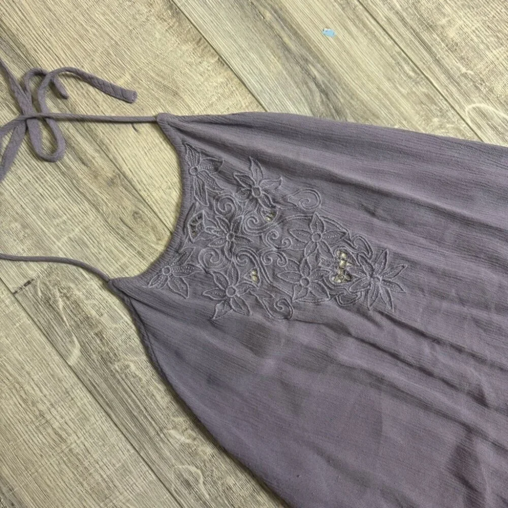 Free People Lavender Halter INTIMATELY Women’s Heat Wave Tunic Mini Dress luxe
